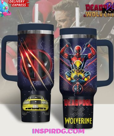 Deadpool Wolverine Movies Custom Stanley Quencher 40Oz Stainless Steel Tumbler