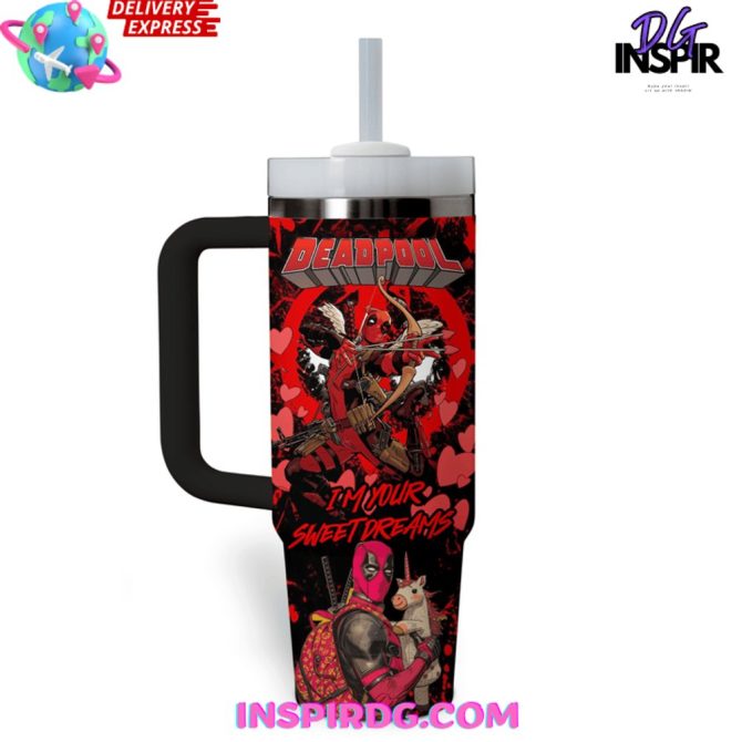 Deadpool Wolverine Movies Custom Stanley Quencher 40Oz Stainless Steel Tumbler - Image 3