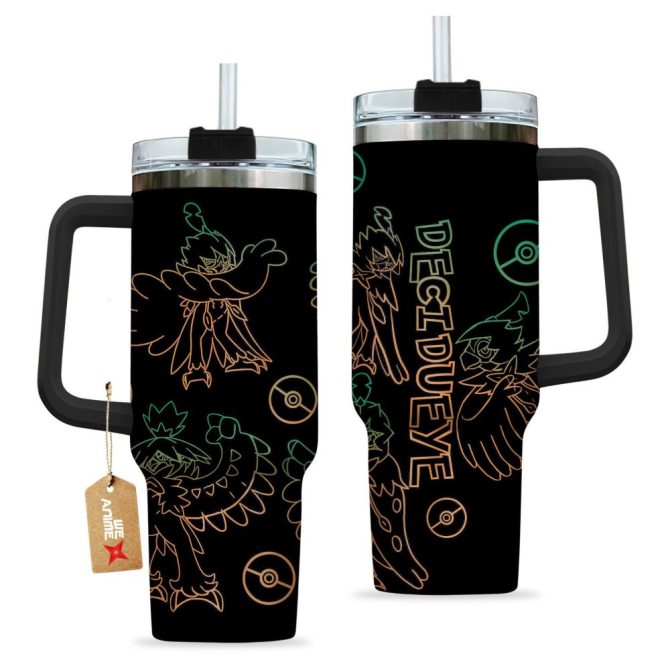 Decidueye Pokemon Anime Custom Stanley Quencher 40Oz Stainless Steel Tumbler - Image 2