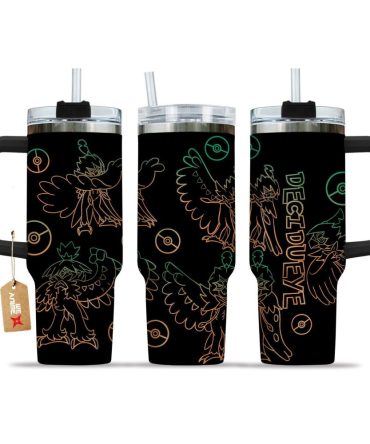 Decidueye Pokemon Anime Custom Stanley Quencher 40Oz Stainless Steel Tumbler