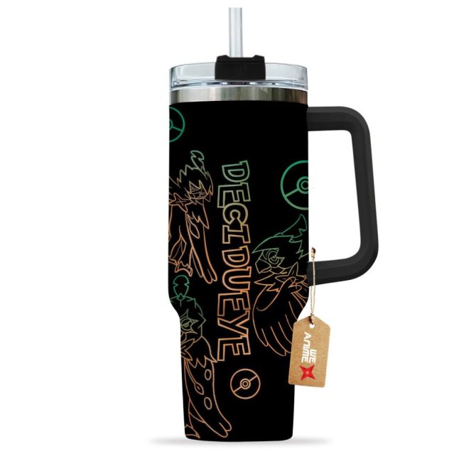 Decidueye Pokemon Anime Custom Stanley Quencher 40Oz Stainless Steel Tumbler - Image 3