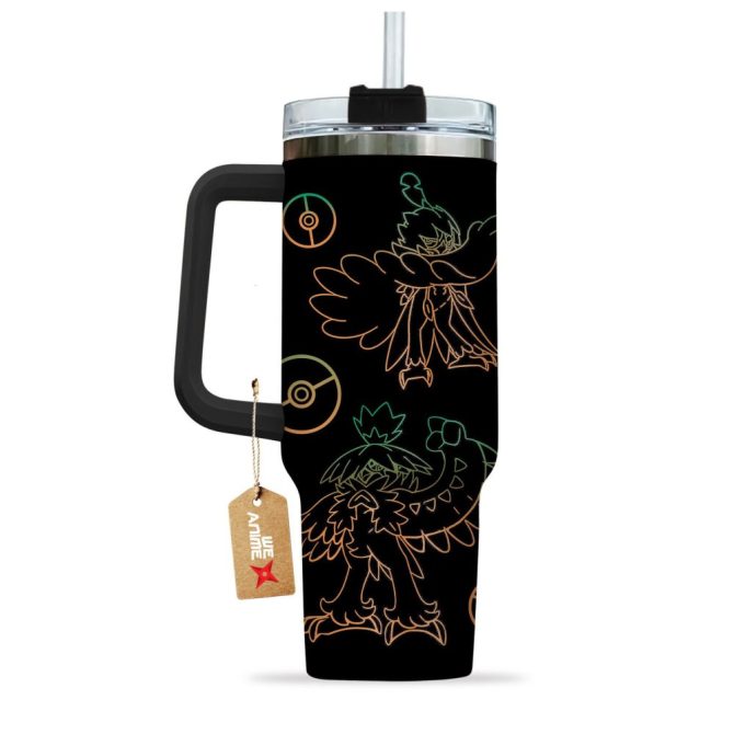 Decidueye Pokemon Anime Custom Stanley Quencher 40Oz Stainless Steel Tumbler - Image 4