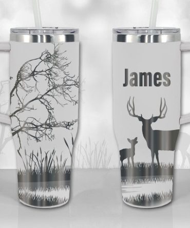 Deer Hunter Dad Custom Stanley Quencher 40Oz Stainless Steel Tumbler