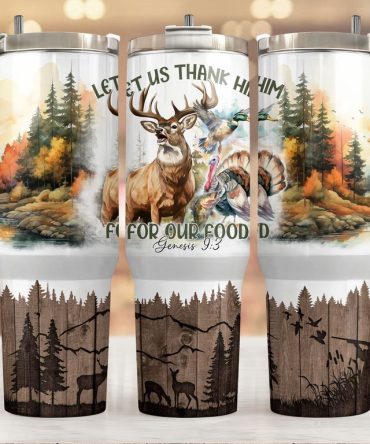 Deer In Forest Custom Stanley Quencher 40Oz Stainless Steel Tumbler