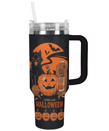 Delight Momster Halloween Custom Stanley Quencher 40Oz Stainless Steel Tumbler With Handle