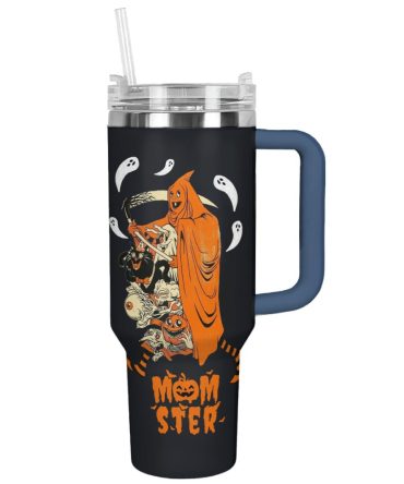 Delight Momster Halloween Custom Stanley Quencher 40Oz Stainless Steel Tumbler With Handle