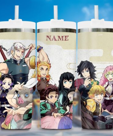 Demon Slayer Anime Custom Stanley Quencher 40Oz Stainless Steel Tumbler With Handle