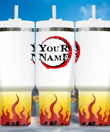 Demon Slayer Anime Custom Stanley Quencher 40Oz Stainless Steel Tumbler With Handle