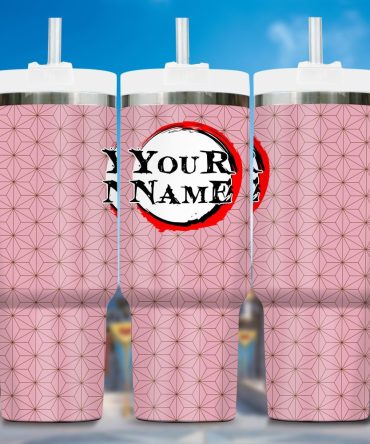 Demon Slayer Anime Custom Stanley Quencher 40Oz Stainless Steel Tumbler With Handle