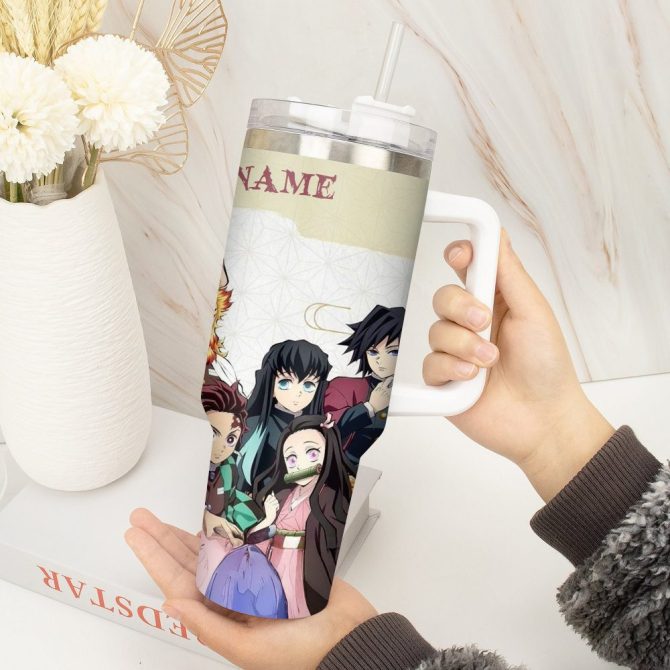 Demon Slayer Anime Custom Stanley Quencher 40Oz Stainless Steel Tumbler With Handle - Image 5