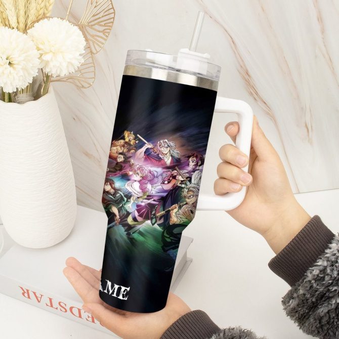 Demon Slayer Anime Custom Stanley Quencher 40Oz Stainless Steel Tumbler With Handle - Image 4