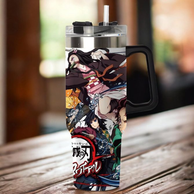 Demon Slayer Anime Kimetsu No Yaiba Anime Custom Stanley Quencher 40Oz Stainless Steel Tumbler - Image 3