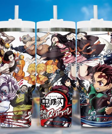 Demon Slayer Anime Kimetsu No Yaiba Anime Custom Stanley Quencher 40Oz Stainless Steel Tumbler
