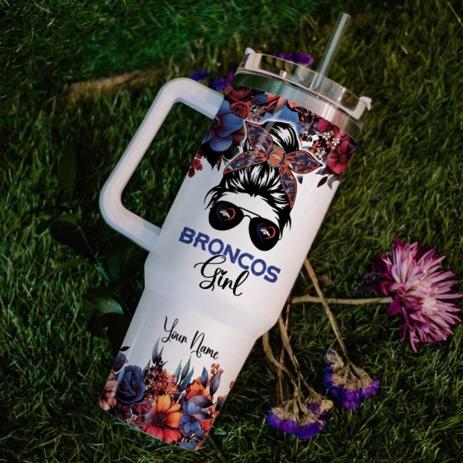 Denver Broncos Nfl Custom Stanley Quencher 40Oz Stainless Steel Tumbler - Image 6