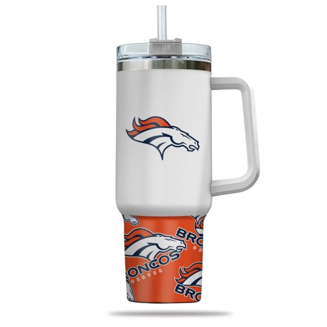 Denver Broncos Nfl Custom Stanley Quencher 40Oz Stainless Steel Tumbler With Handle - Image 2