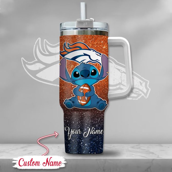 Denver Broncos Nfl Custom Stanley Quencher 40Oz Stainless Steel Tumbler With Handle - Image 2