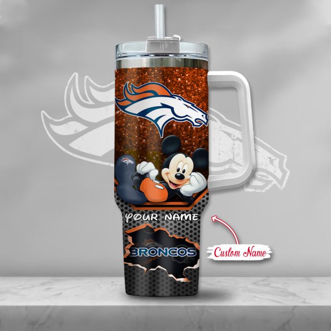 Denver Broncos Nfl Custom Stanley Quencher 40Oz Stainless Steel Tumbler With Handle - Image 2