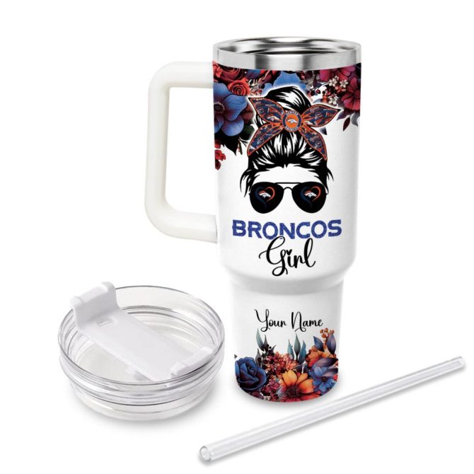 Denver Broncos Nfl Custom Stanley Quencher 40Oz Stainless Steel Tumbler - Image 2
