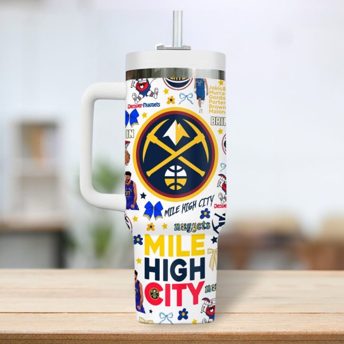 Denver Nuggets Nba Custom Stanley Quencher 40Oz Stainless Steel Tumbler - Image 6