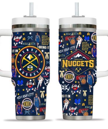 Denver Nuggets Nba Custom Stanley Quencher 40Oz Stainless Steel Tumbler