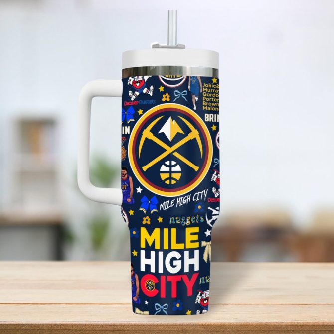 Denver Nuggets Nba Custom Stanley Quencher 40Oz Stainless Steel Tumbler - Image 4