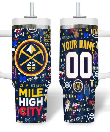 Denver Nuggets Nba Custom Stanley Quencher 40Oz Stainless Steel Tumbler