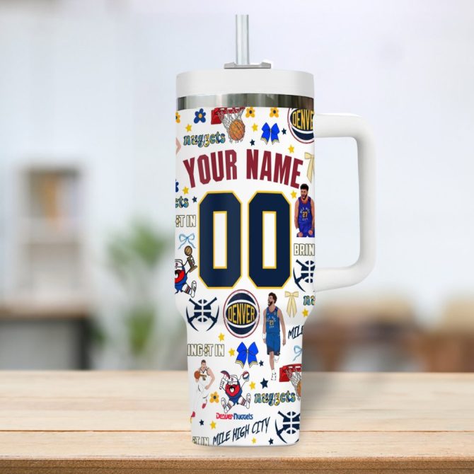 Denver Nuggets Nba Custom Stanley Quencher 40Oz Stainless Steel Tumbler - Image 5
