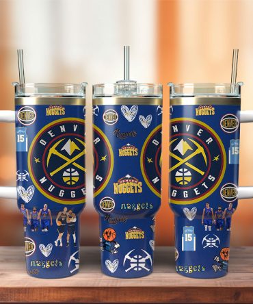 Denver Nuggets Nba Sports Custom Stanley Quencher 40Oz Stainless Steel Tumbler With Handle