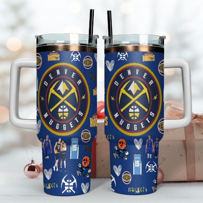 Denver Nuggets Nba Sports Custom Stanley Quencher 40Oz Stainless Steel Tumbler With Handle - Image 4