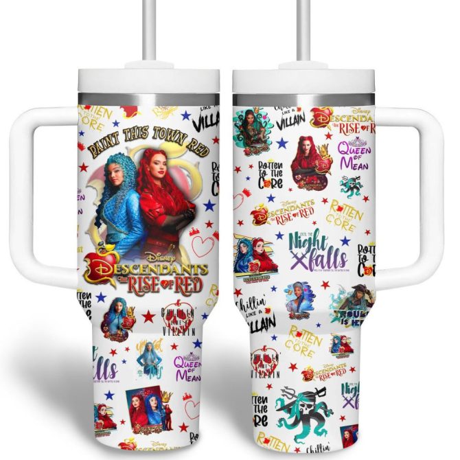 Descendants Tv Series Custom Stanley Quencher 40Oz Stainless Steel Tumbler