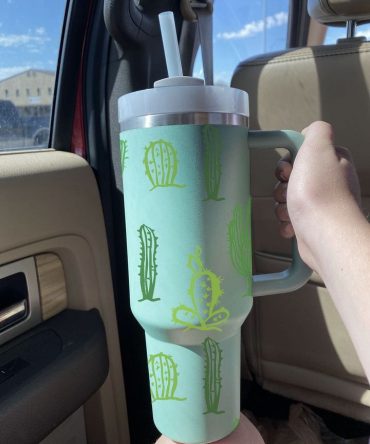 Desert Cactus Custom Stanley Quencher 40Oz Stainless Steel Tumbler