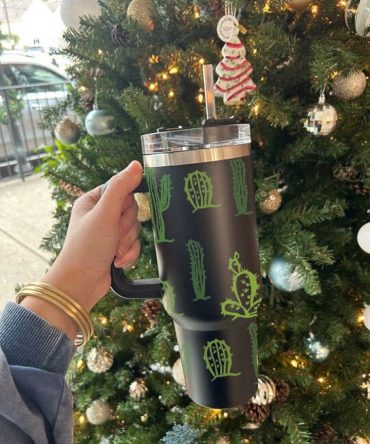 Desert Cactus Custom Stanley Quencher 40Oz Stainless Steel Tumbler