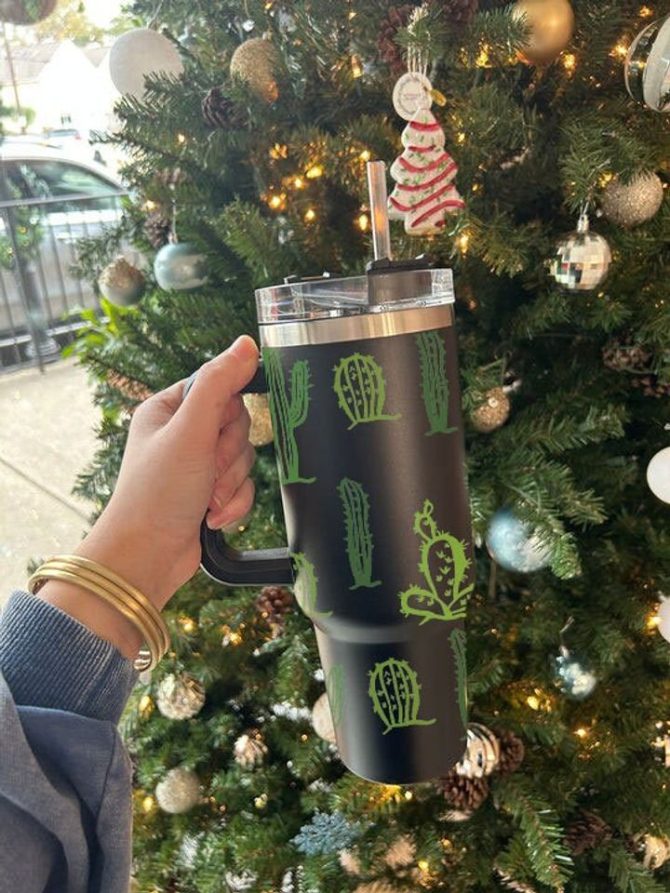 Desert Cactus Custom Stanley Quencher 40Oz Stainless Steel Tumbler