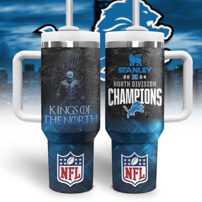 Detroit Lions Nfl Sports Custom Stanley Quencher 40Oz Stainless Steel Tumbler With Handle