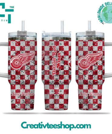 Detroit Red Wings Nhl Custom Stanley Quencher 40Oz Stainless Steel Tumbler With Handle
