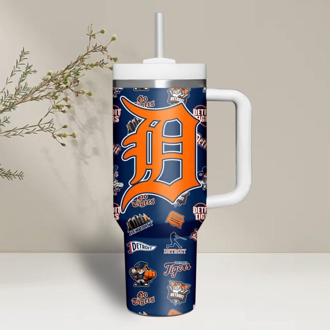 Detroit Tigers Mlb Custom Stanley Quencher 40Oz Stainless Steel - Image 3