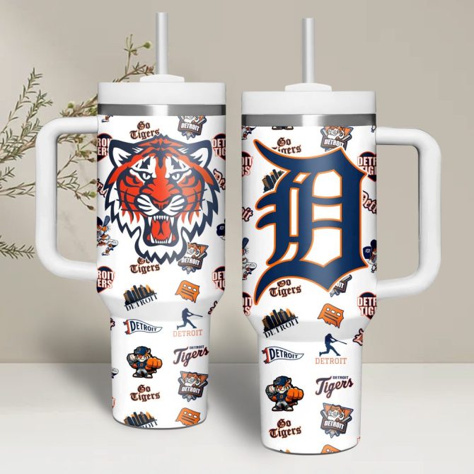 Detroit Tigers Mlb Custom Stanley Quencher 40Oz Stainless Steel - Image 7