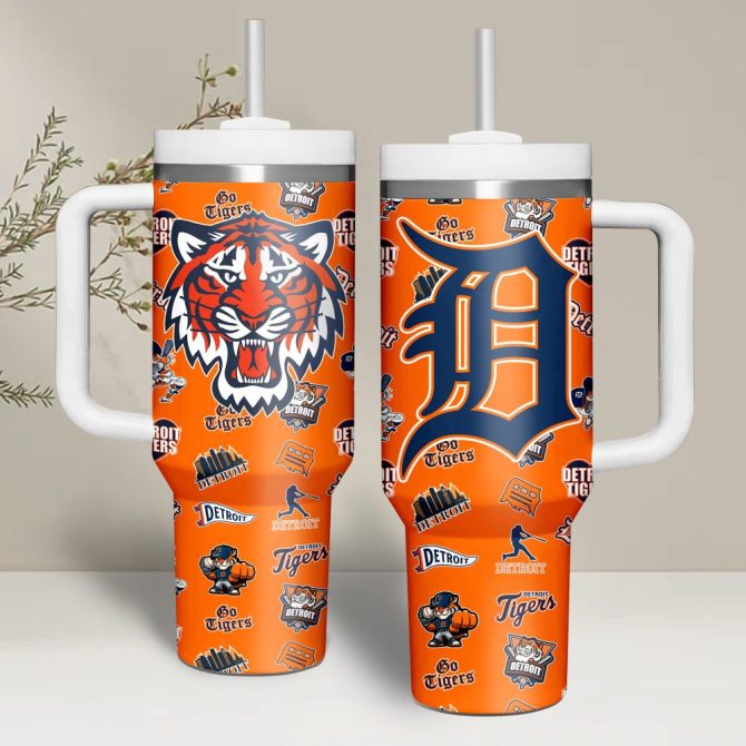 Detroit Tigers Mlb Custom Stanley Quencher 40Oz Stainless Steel - Image 4