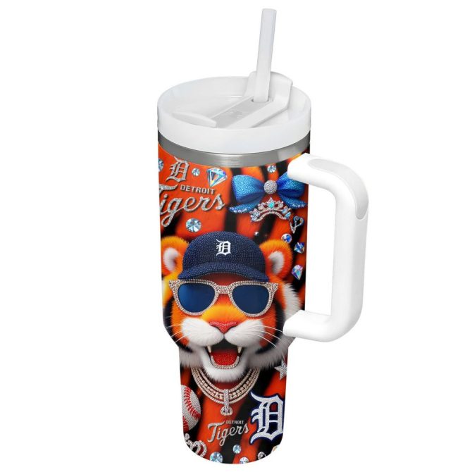 Detroit Tigers Mlb Custom Stanley Quencher 40Oz Stainless Steel Tumbler - Image 2