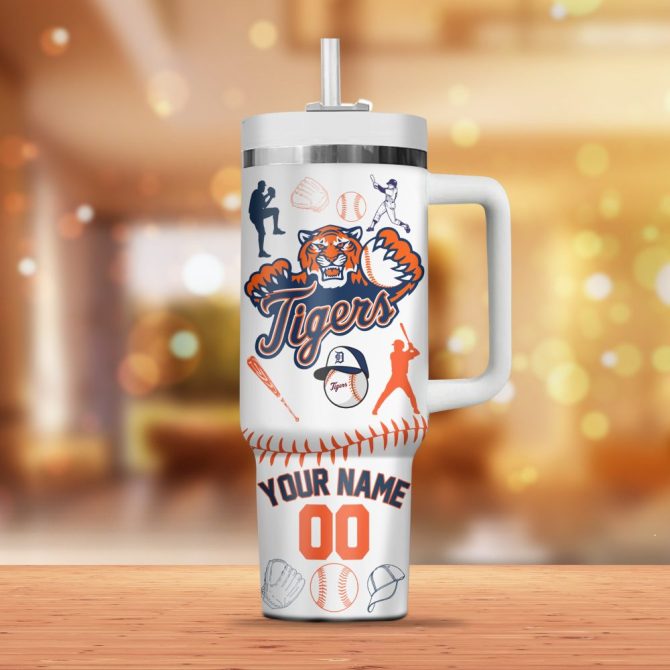 Detroit Tigers Mlb Custom Stanley Quencher 40Oz Stainless Steel Tumbler - Image 3