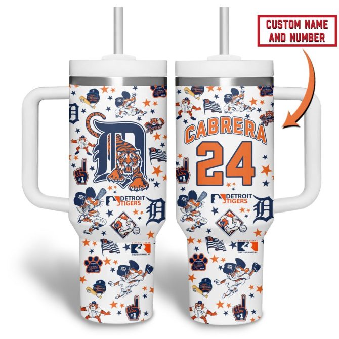 Detroit Tigers Mlb Custom Stanley Quencher 40Oz Stainless Steel Tumbler - Image 4