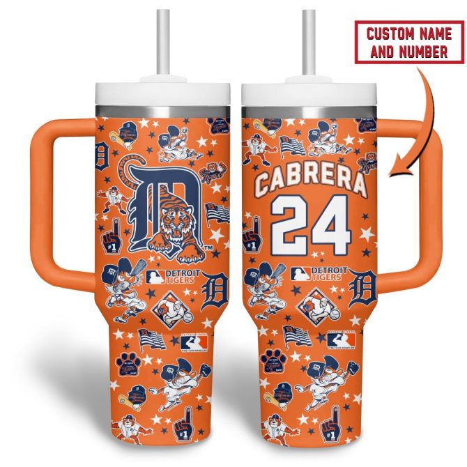 Detroit Tigers Mlb Custom Stanley Quencher 40Oz Stainless Steel Tumbler - Image 2
