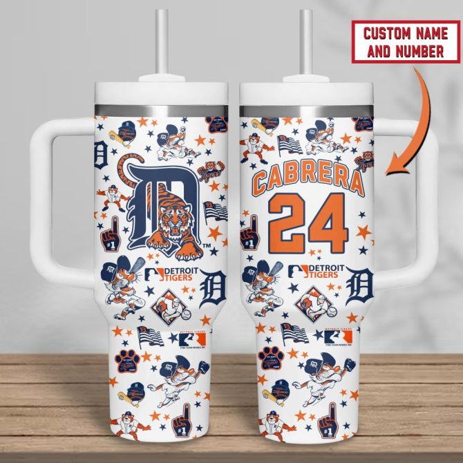 Detroit Tigers Mlb Custom Stanley Quencher 40Oz Stainless Steel Tumbler - Image 3