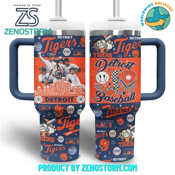 Detroit Tigers Mlb Custom Stanley Quencher 40Oz Stainless Steel Tumbler With Handle - Image 2