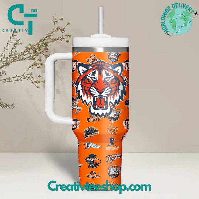 Detroit Tigers Mlb Custom Stanley Quencher 40Oz Stainless Steel Tumbler With Handle - Image 2