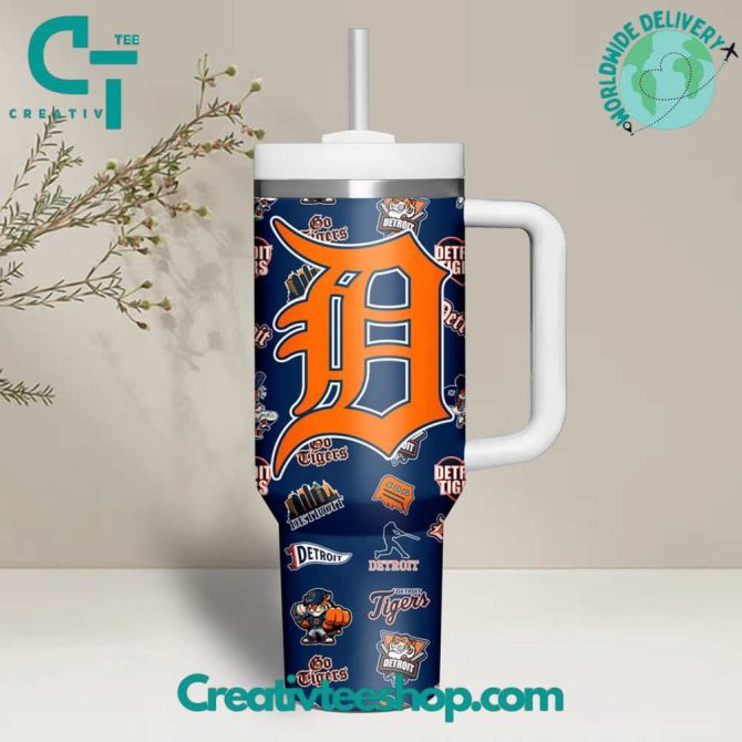 Detroit Tigers Mlb Custom Stanley Quencher 40Oz Stainless Steel Tumbler With Handle - Image 2
