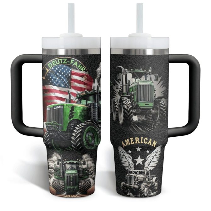 Deutz #8211; Fahr Custom Stanley Quencher 40Oz Stainless Steel Tumbler With Handle - Image 2