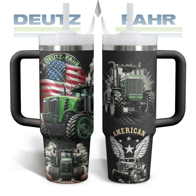 Deutz #8211; Fahr Custom Stanley Quencher 40Oz Stainless Steel Tumbler With Handle