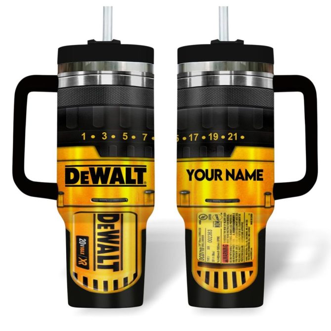 Dewalt Company Custom Stanley Quencher 40Oz Stainless Steel Tumbler