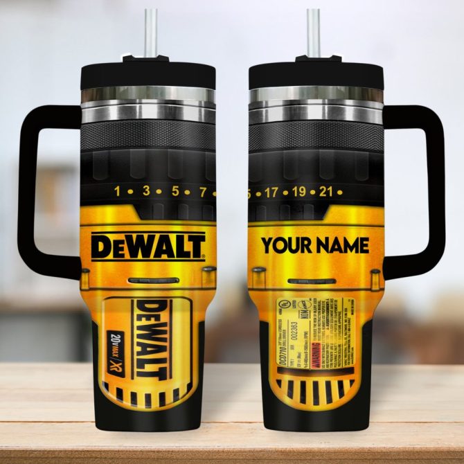 Dewalt Company Custom Stanley Quencher 40Oz Stainless Steel Tumbler - Image 2